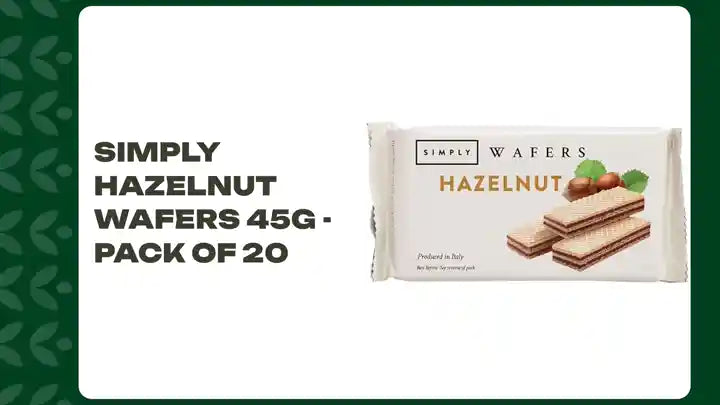 Simply Hazelnut Wafers 45g - Pack of 20 by@Outfy