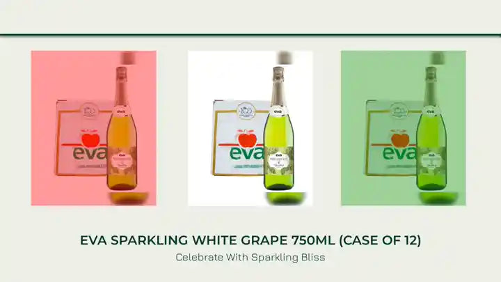 Eva Sparkling White Grape 750ml (Case of 12) by@Outfy