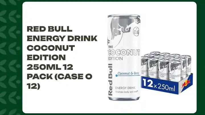 Red Bull Energy Drink Coconut Edition 250ml 12 Pack (Case o 12) by@Outfy