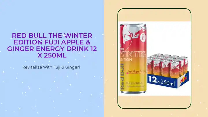 Red Bull The Winter Edition Fuji Apple &amp; Ginger Energy Drink 12 x 250ml by@Outfy