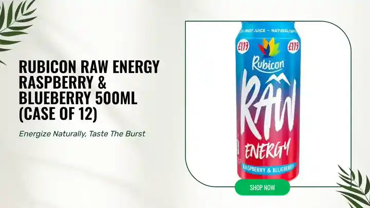 Rubicon Raw Energy Raspberry & Blueberry 500ml (Case of 12) by@Outfy