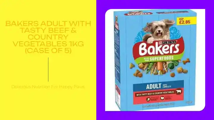 Bakers Adult with Tasty Beef &amp; Country Vegetables 1kg (Case of 5) by@Outfy