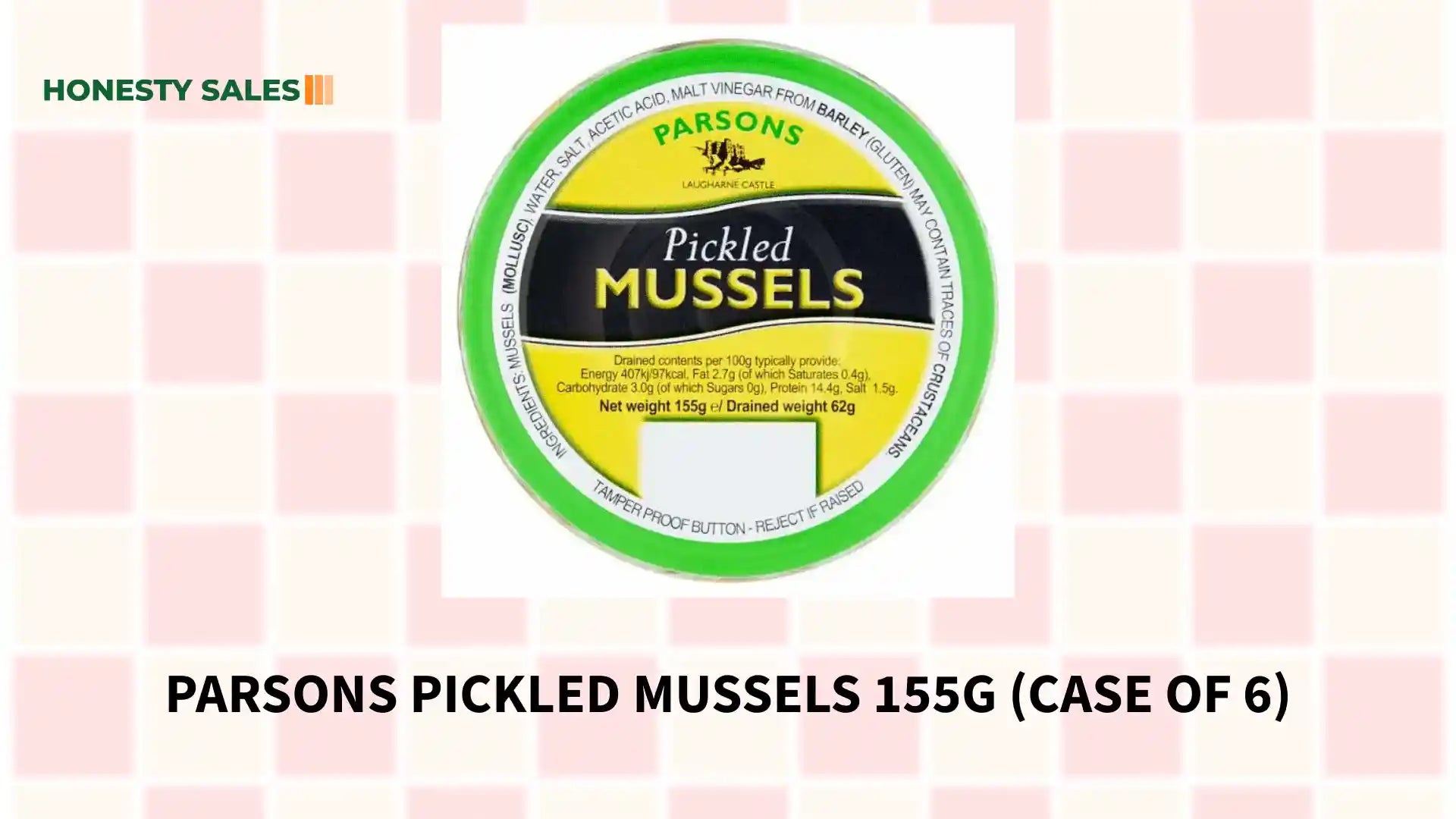 Parsons Pickled Mussels 155g (Case of 6) by@Outfy