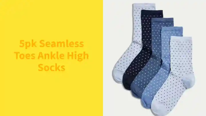 5pk Seamless Toes Ankle High Socks by@Outfy