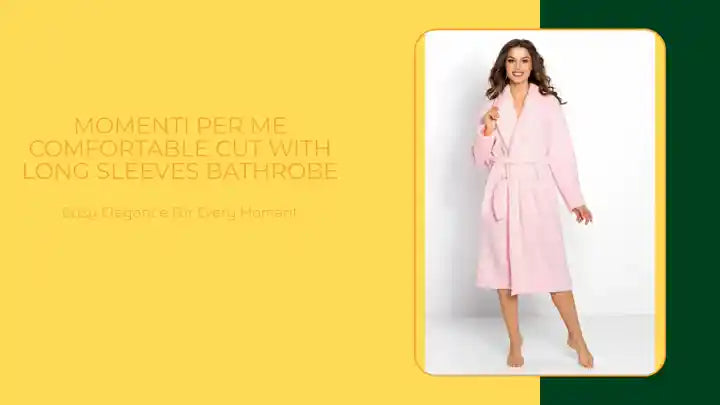 Momenti Per Me comfortable cut with long sleeves bathrobe by@Outfy