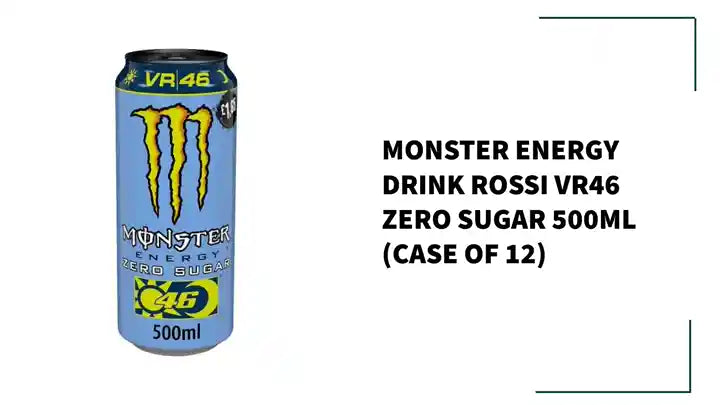 Monster Energy Drink Rossi VR46 Zero Sugar 500ml (Case of 12) by@Outfy