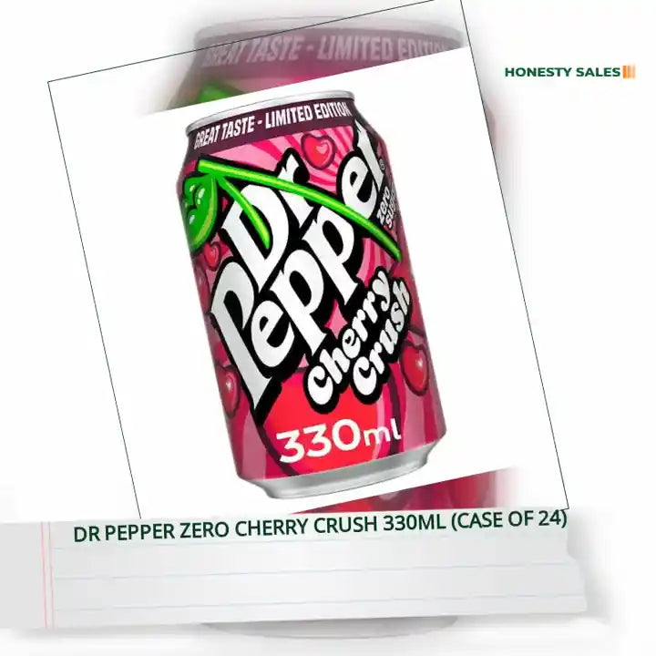 Dr Pepper Zero Cherry Crush 330ml (Case of 24) by@Outfy