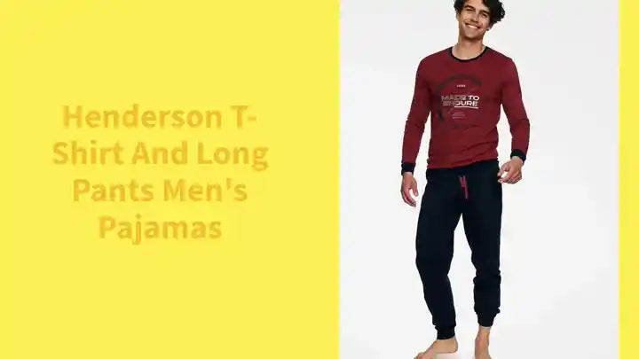 Henderson T-shirt and long pants men's pajamas by@Outfy