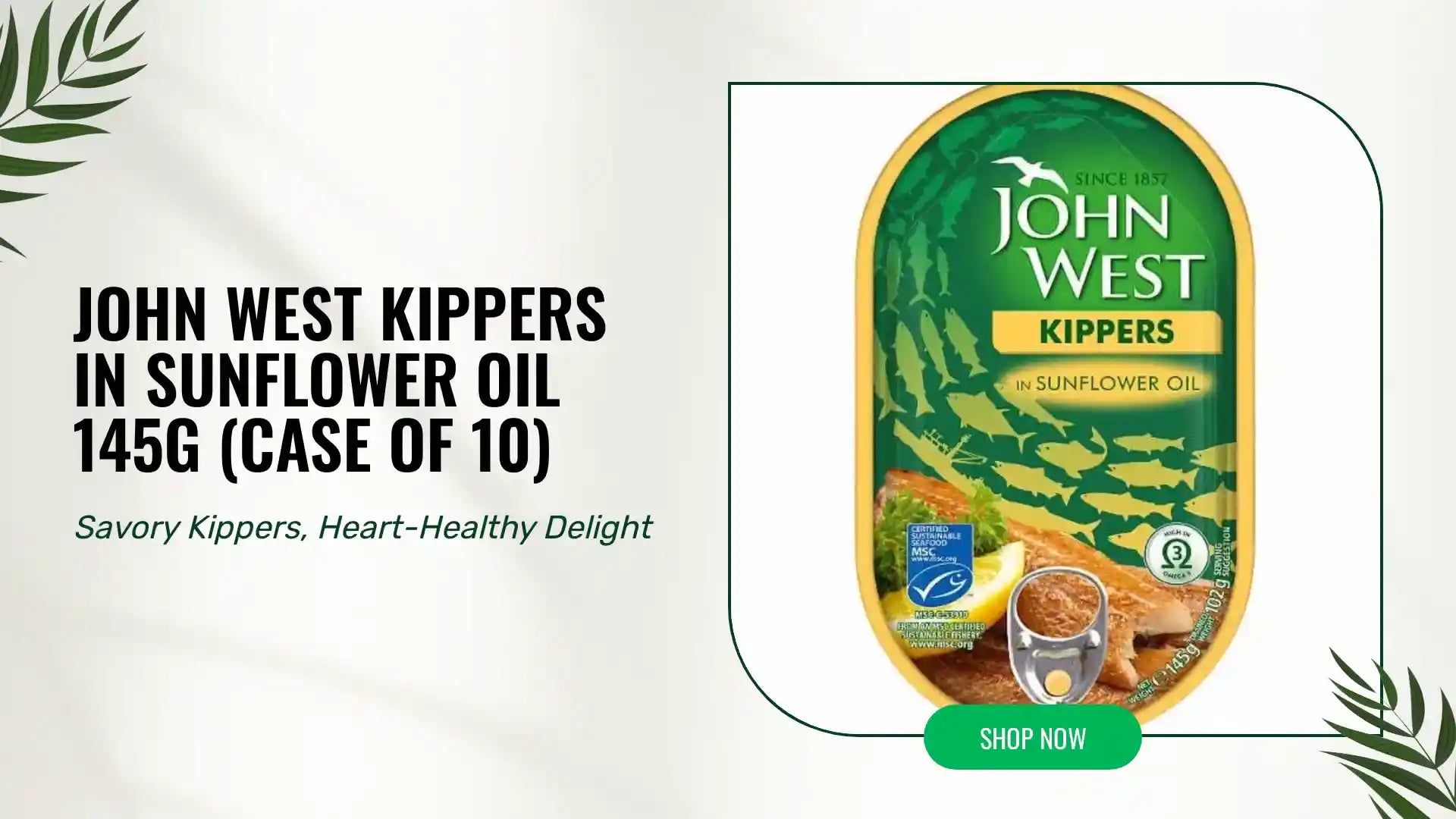 John West Kippers in Sunflower Oil 145g (Case of 10) by@Outfy