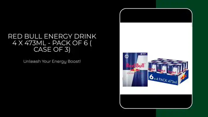 Red Bull Energy Drink 4 x 473ml - Pack of 6 ( Case of 3) by@Outfy