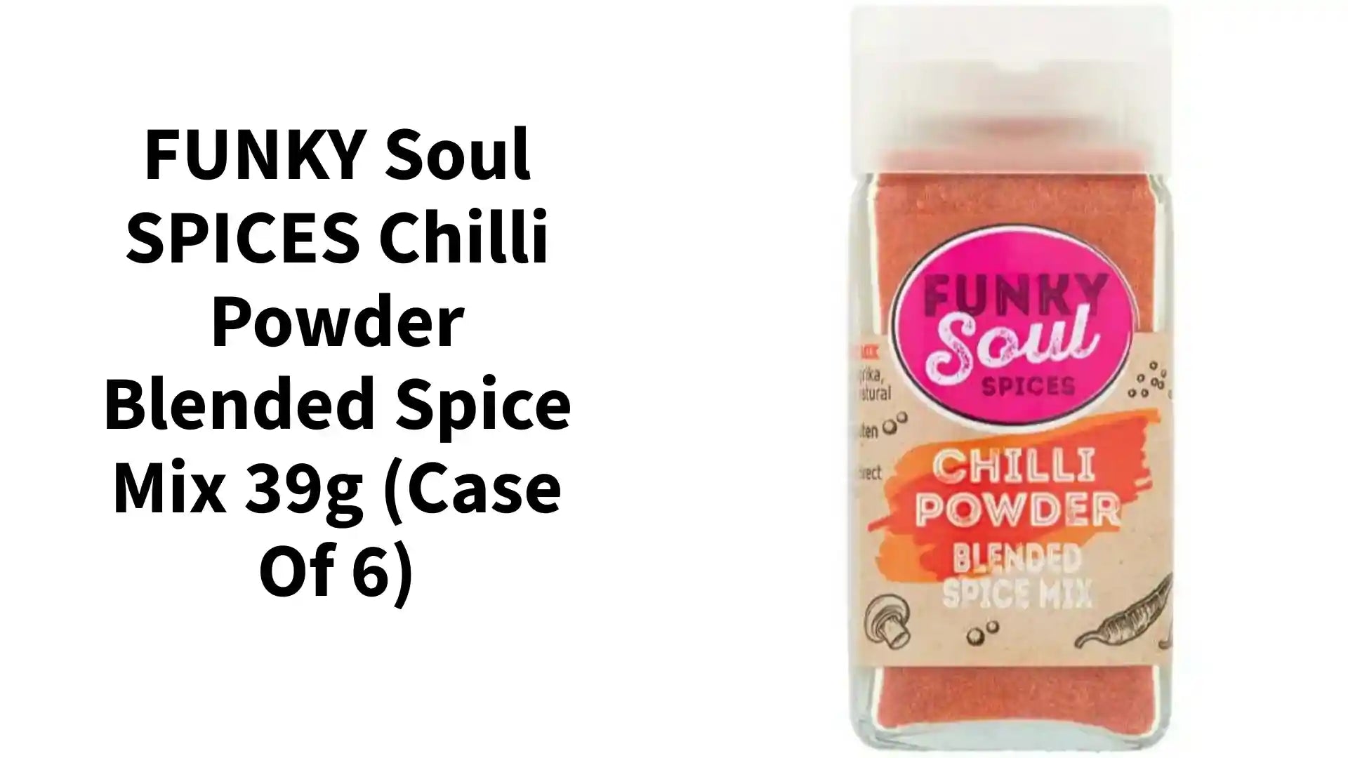 FUNKY Soul SPICES Chilli Powder Blended Spice Mix 39g (Case of 6) by@Outfy