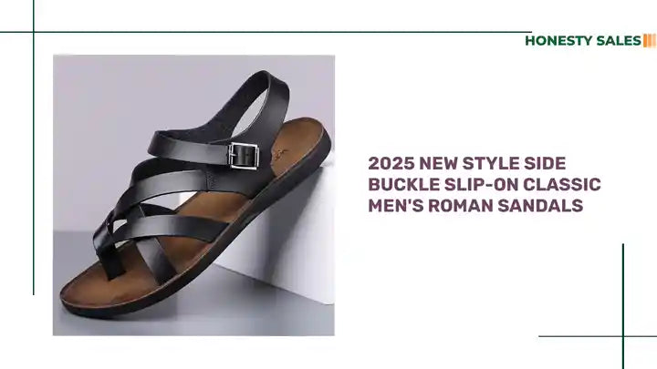 2025 New Style Side Buckle Slip-On Classic Men'S Roman Sandals by@Outfy
