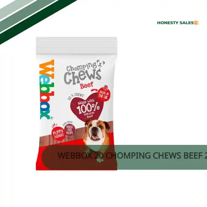 Webbox 20 Chomping Chews Beef 200g (Case of 10) by@Outfy