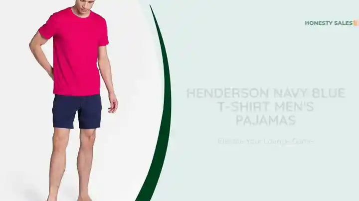 Henderson navy blue t-shirt men's pajamas by@Outfy