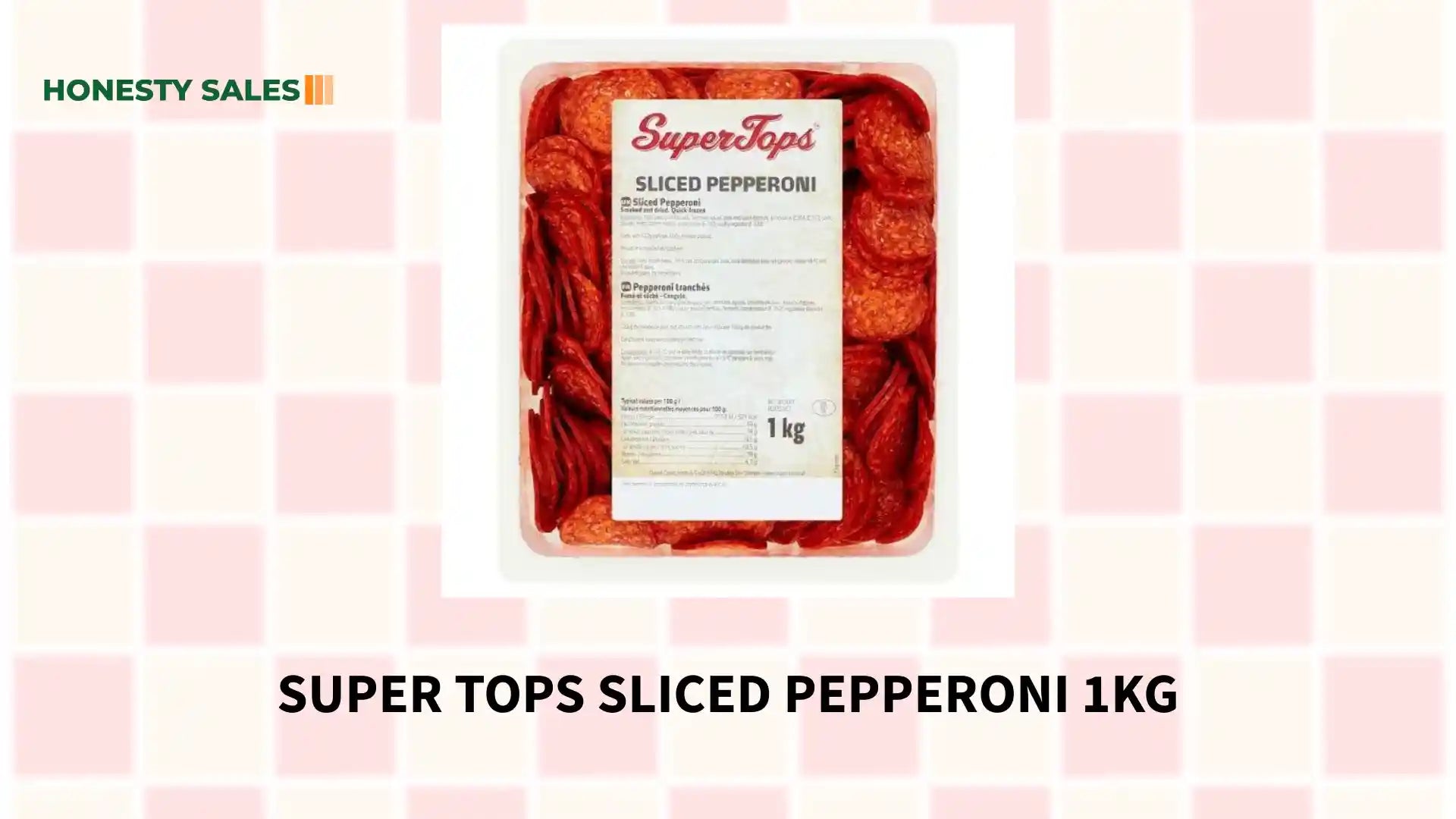 Super Tops Sliced Pepperoni 1kg by@Outfy