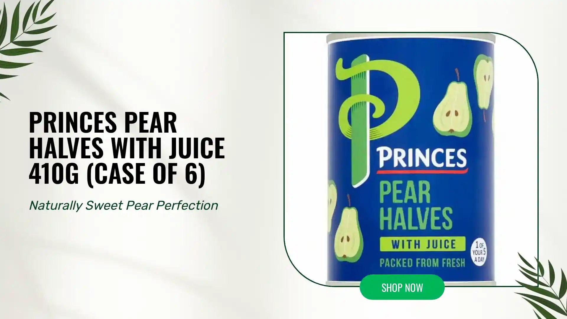 Princes Pear Halves with Juice 410g (Case of 6) by@Outfy
