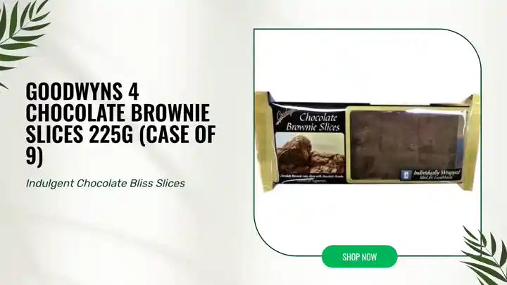 Goodwyns 4 Chocolate Brownie Slices 225g (Case of 9) by@Outfy