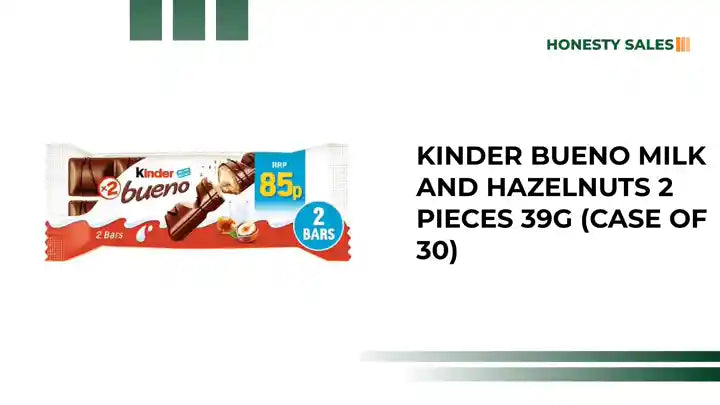 Kinder Bueno Milk and Hazelnuts 2 Pieces 39g (Case of 30) by@Outfy