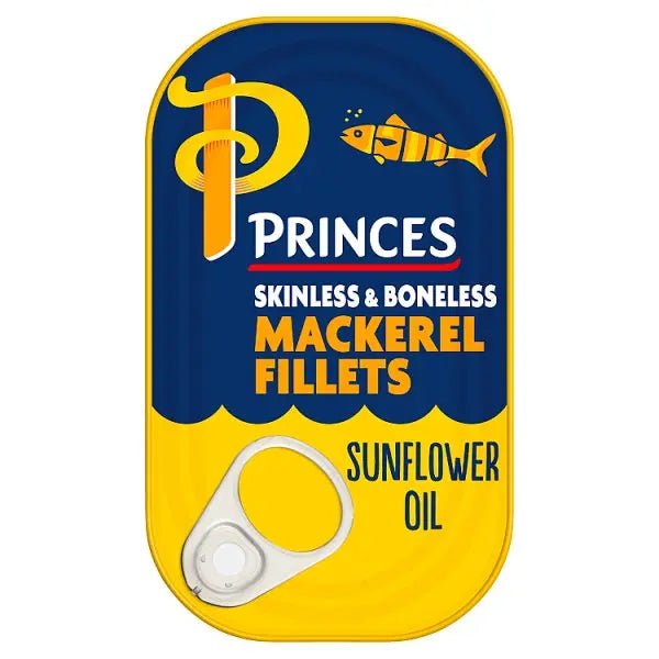 Princes Mackerel Fillets Sunflower Oil 125g (Case of 10) - Honesty Sales