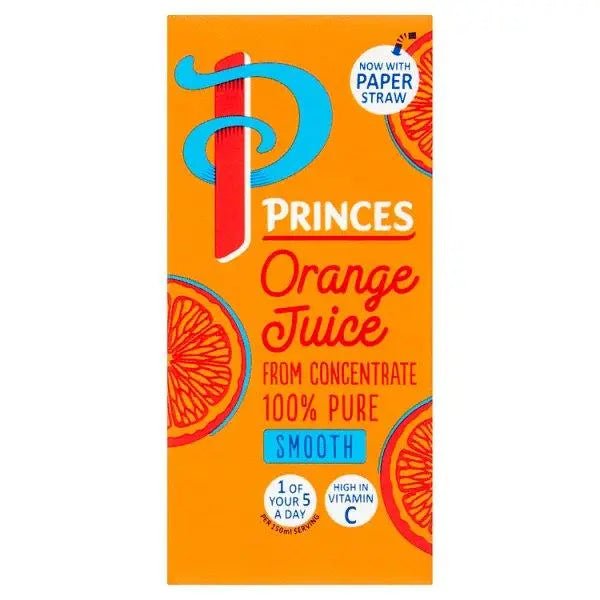Princes Orange Juice 200ml (Case of 27) - Honesty Sales