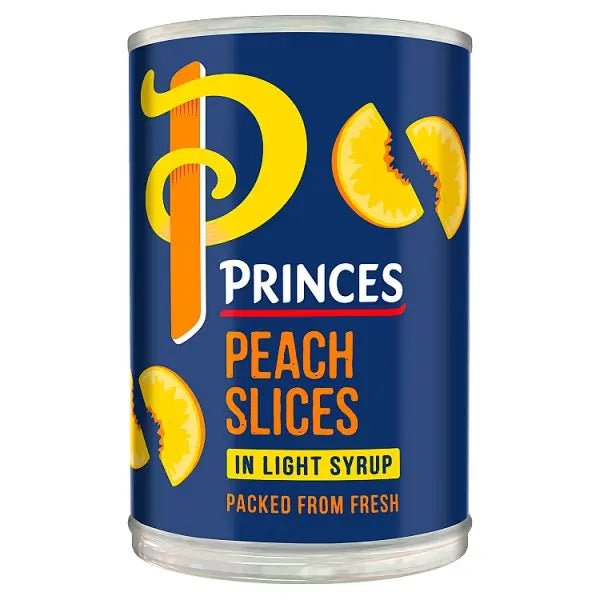 Princes Peach Slices in Light Syrup 410g (Case of 6) - Honesty Sales