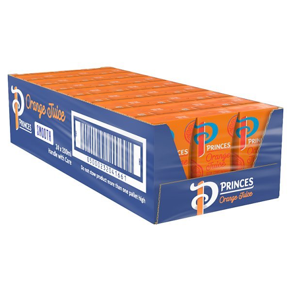 Princes Smooth Orange Juice 24 x 200ml (24 x 200ml) - Honesty Sales