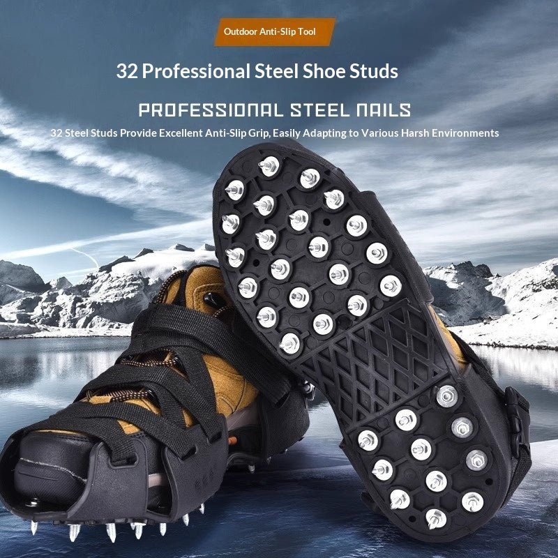 Professional Crampons For Outdoor Climbing Non - slip Shoe Covers With Anti - slip Studs For Snow And Ice - Honesty Sales