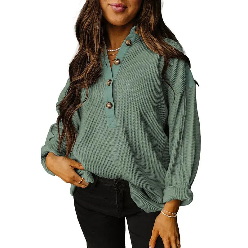 Pullover Round Neck Long Sleeves Top Women's European And American Loose Sweater - Honesty Sales