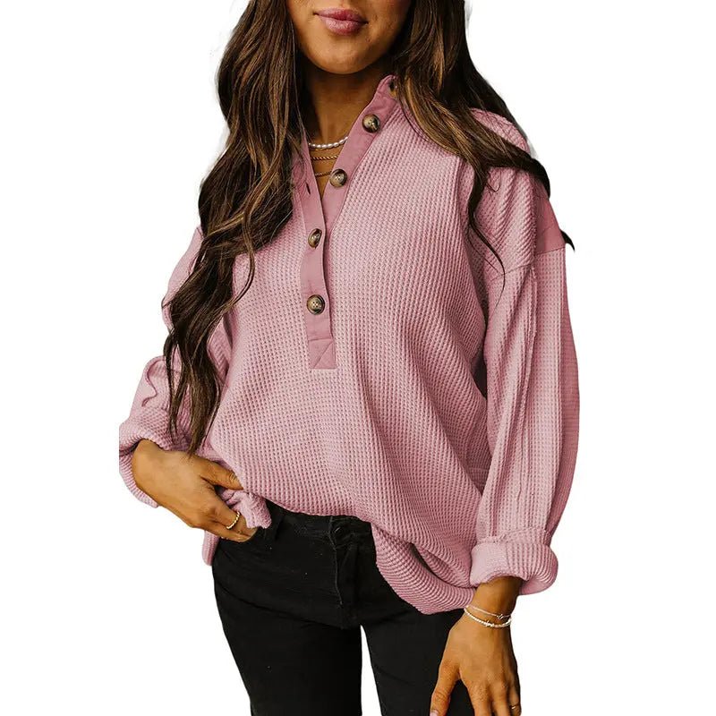 Pullover Round Neck Long Sleeves Top Women's European And American Loose Sweater - Honesty Sales
