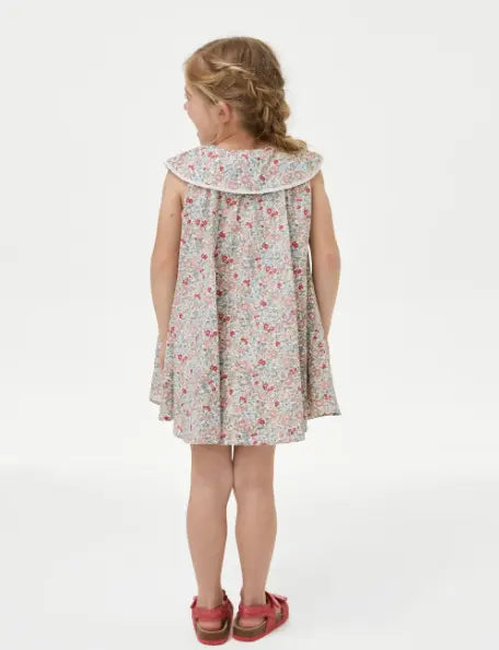 Pure Cotton Floral Dress (2 - 8 Yrs) - Honesty Sales