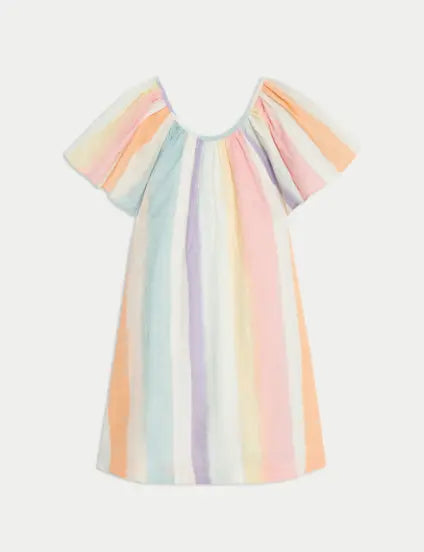 Pure Cotton Rainbow Dress (2 - 8 Yrs) - Honesty Sales