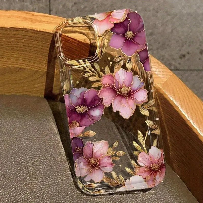 Purple Flowers Applicable To 12promax Air Spring Phone Case - Honesty Sales