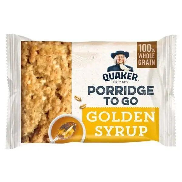 Quaker Porridge To Go Golden Syrup Breakfast Bar 55g (Case of 12) - Honesty Sales