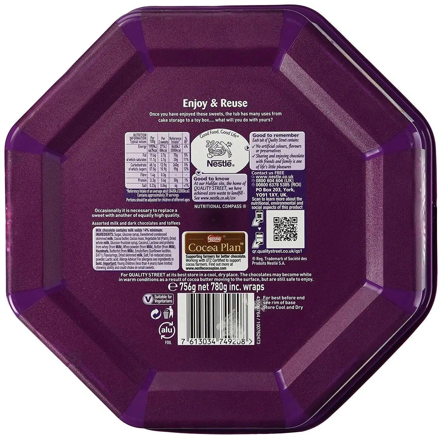 Quality Street Chocolate Tub 600g - Honesty Sales