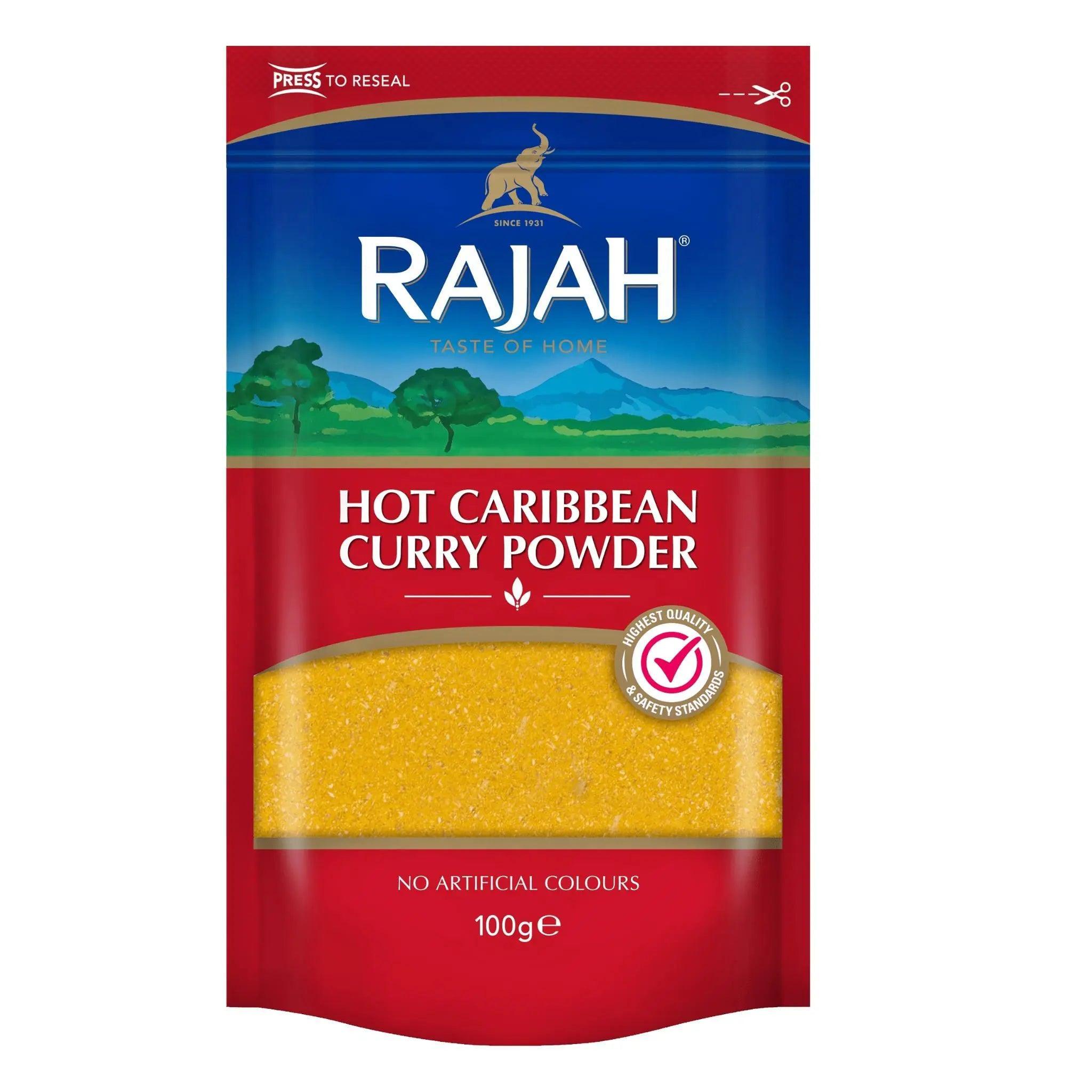 Rajah Hot Caribbean Curry Powder (100g) - Honesty Sales