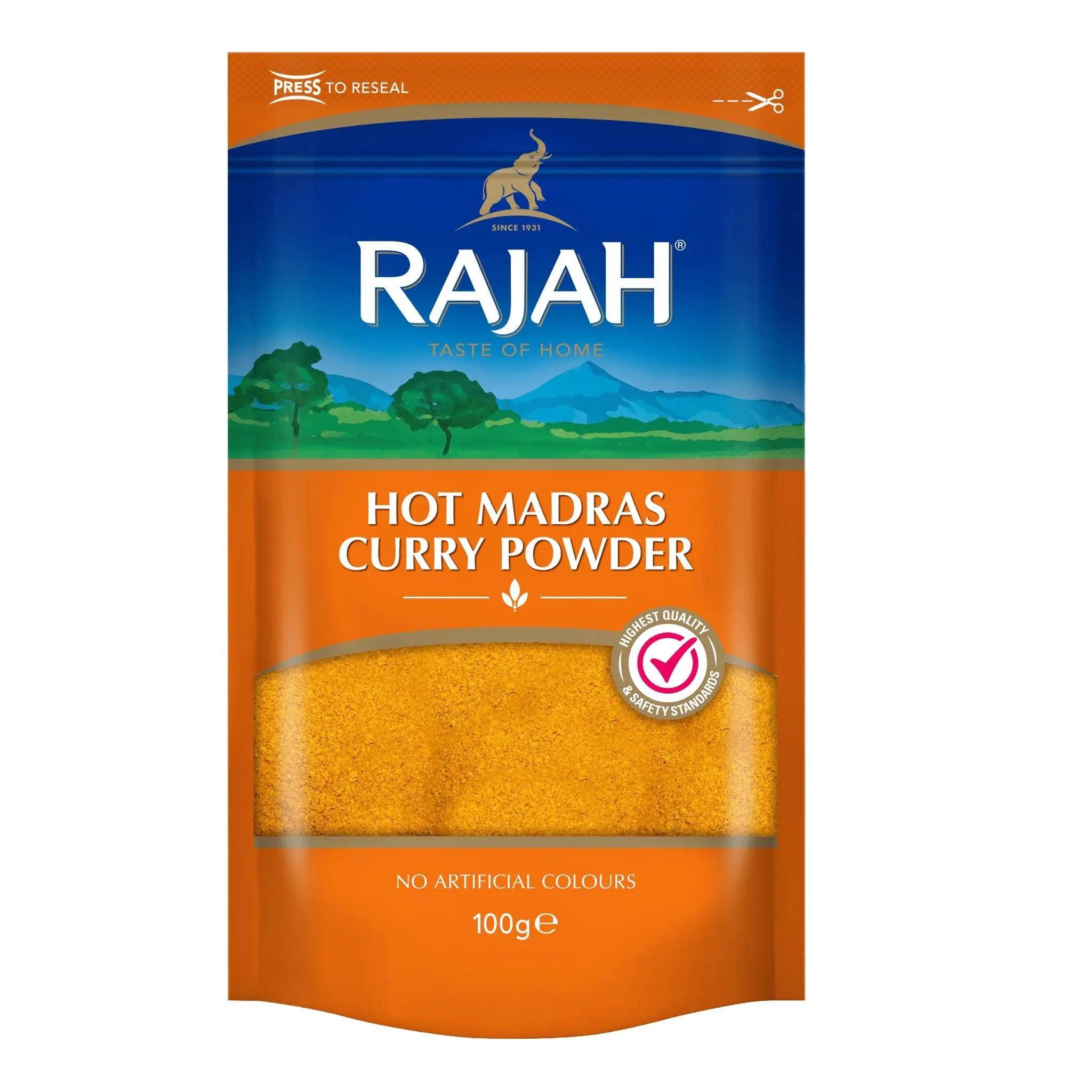 Rajah Hot Madras Curry Powder - Honesty Sales U.K