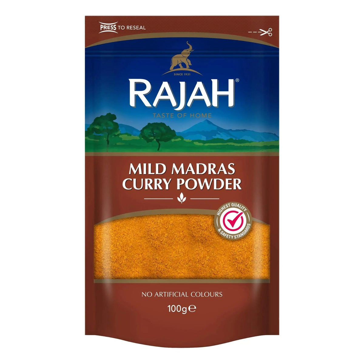 Rajah Mild Madras Curry Powder 100g - Honesty Sales
