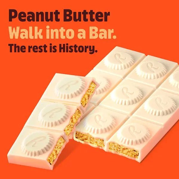 Reese's White Chocolate Flavour Peanut Butter Bar 90g (Case of 16) - Honesty Sales