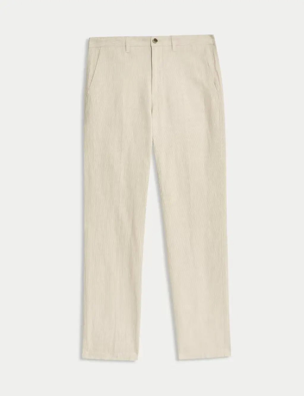 Regular Fit Cotton Linen Blend Chinos - Honesty Sales