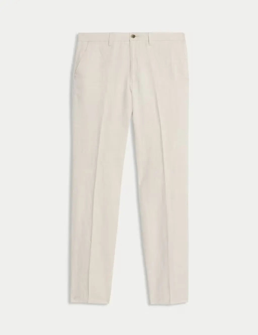 Regular Fit Cotton Linen Blend Chinos - Honesty Sales