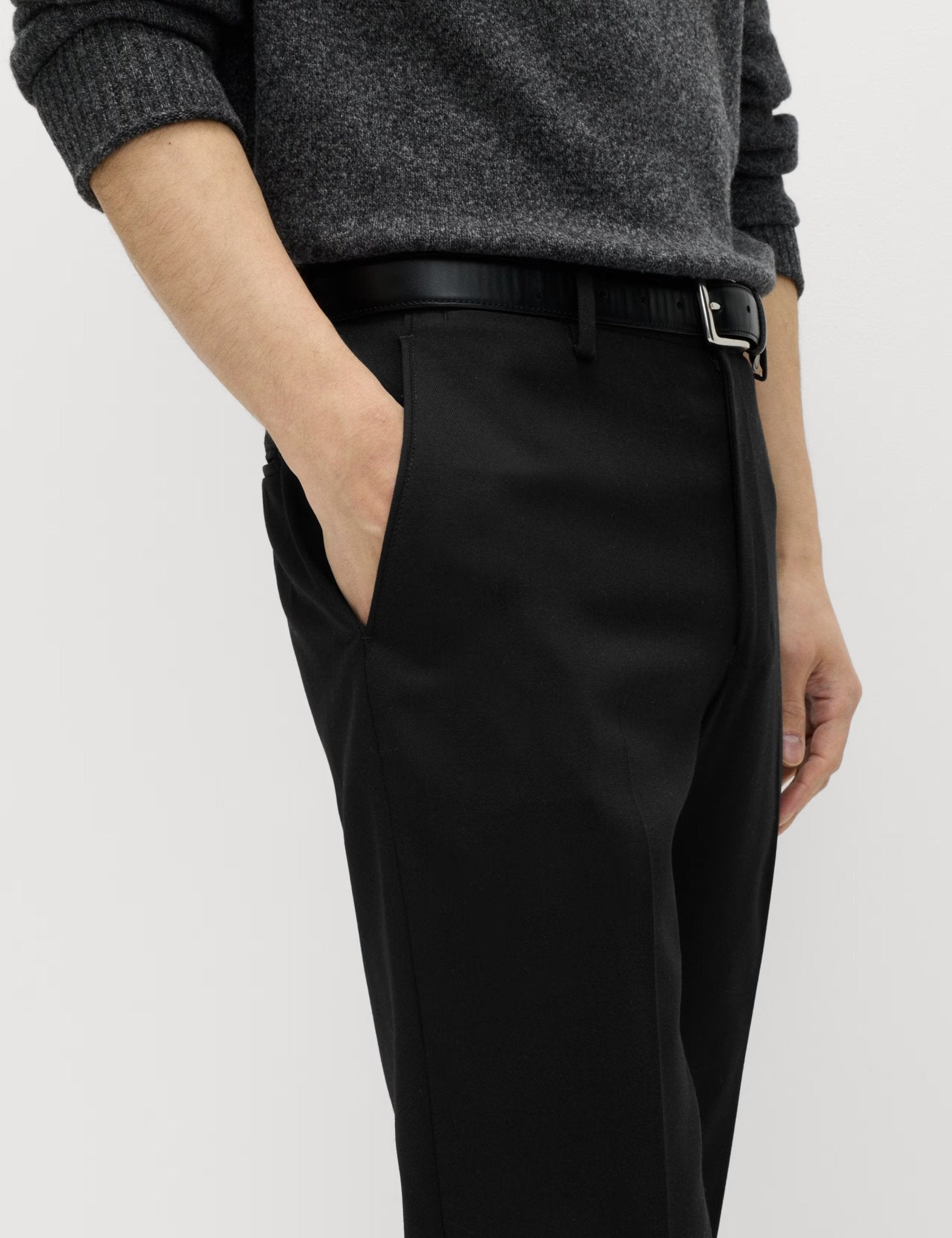 Regular Fit Wool Blend Trousers - Honesty Sales