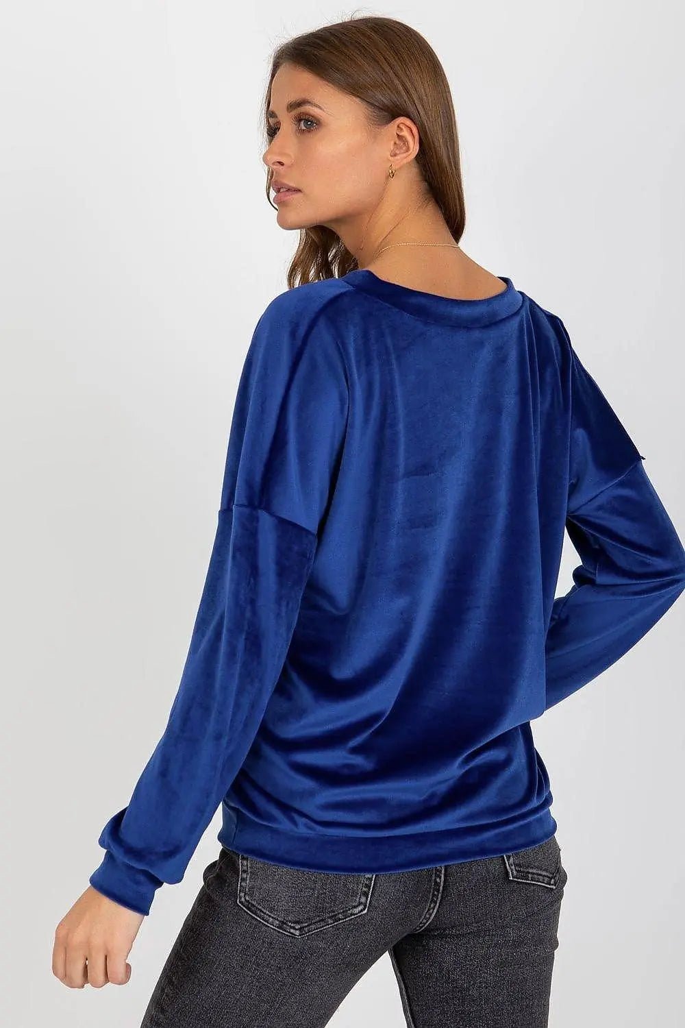 Relevance casual styling velour sweatshirt - Honesty Sales