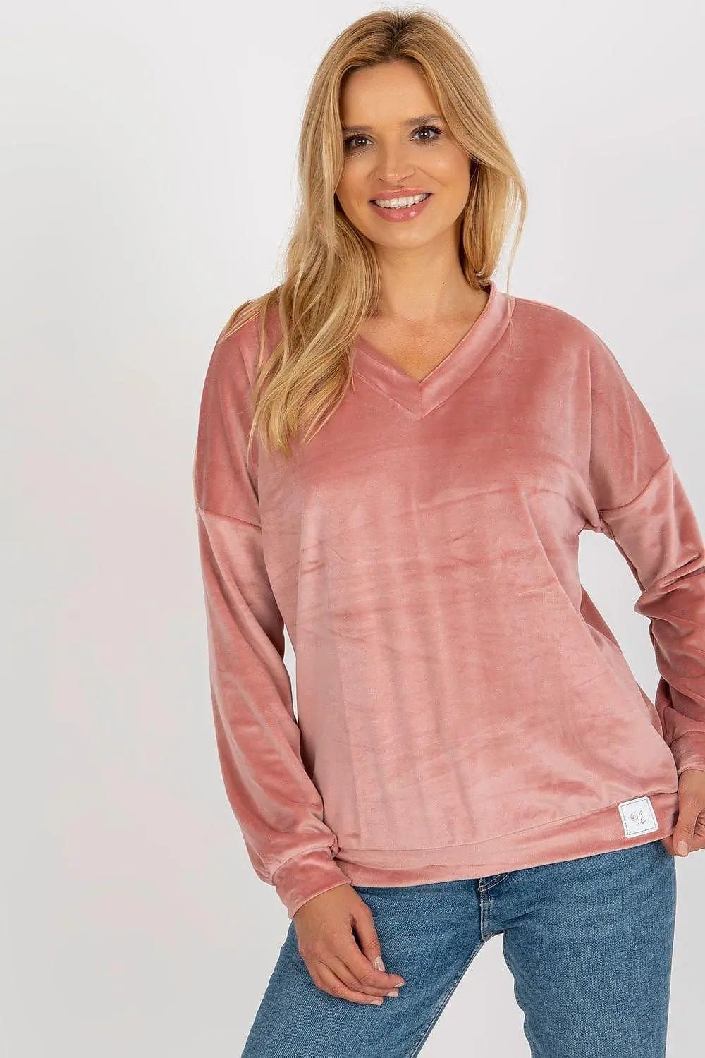 Relevance casual styling velour sweatshirt - Honesty Sales