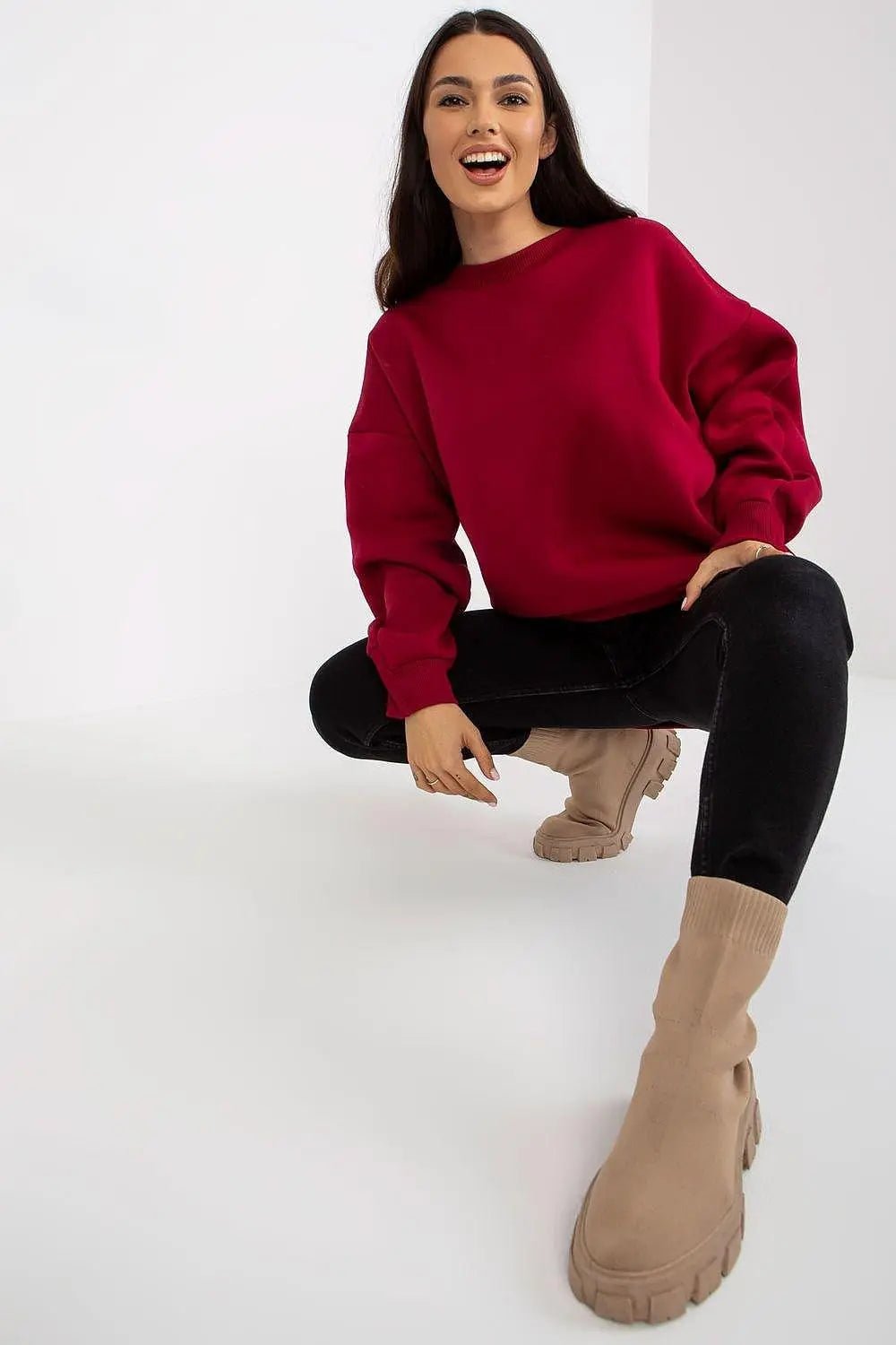 Relevance looser cut warm cotton womens sweatshirt - Honesty Sales