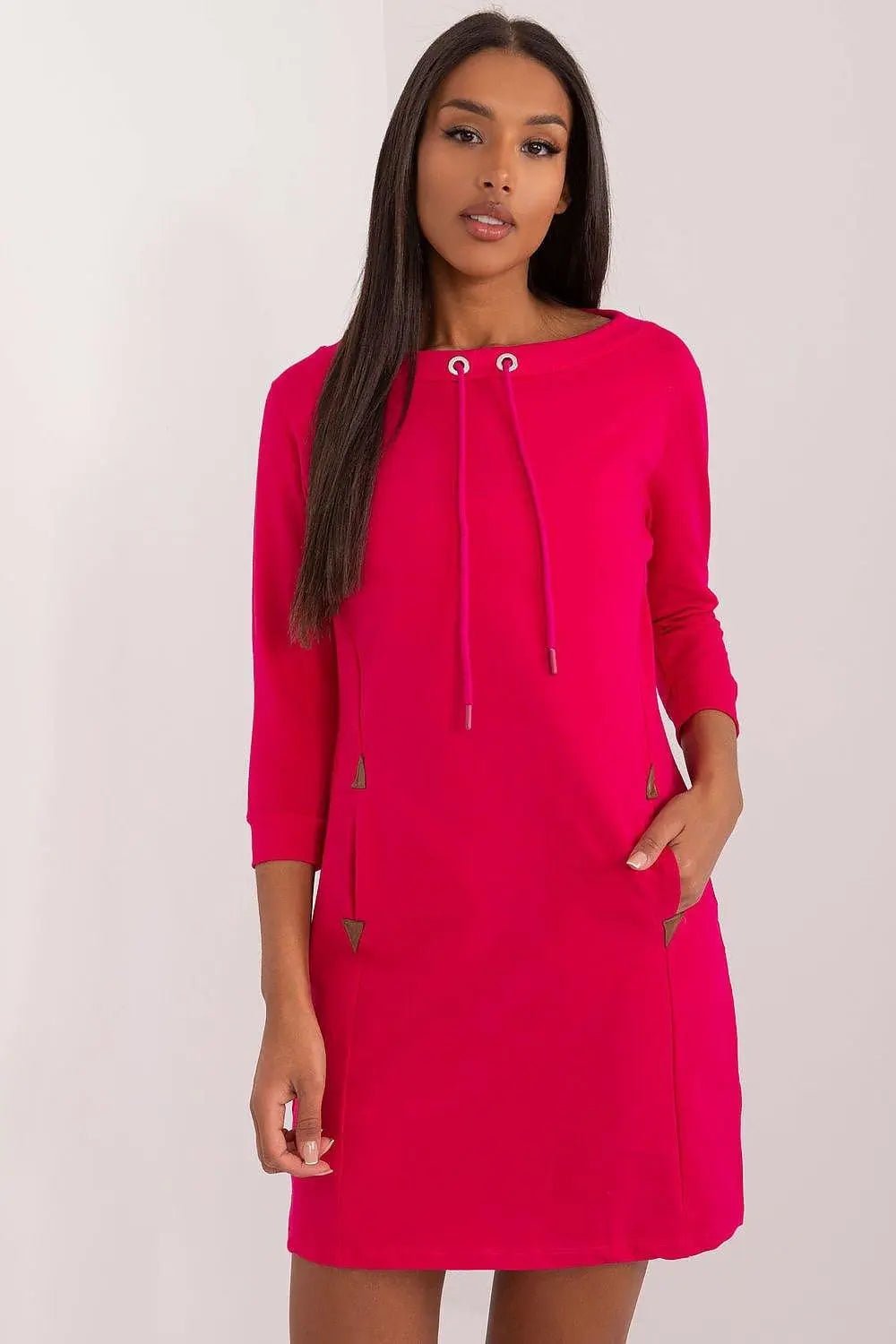 Relevance plain-cut sweatshirt dress - Honesty Sales