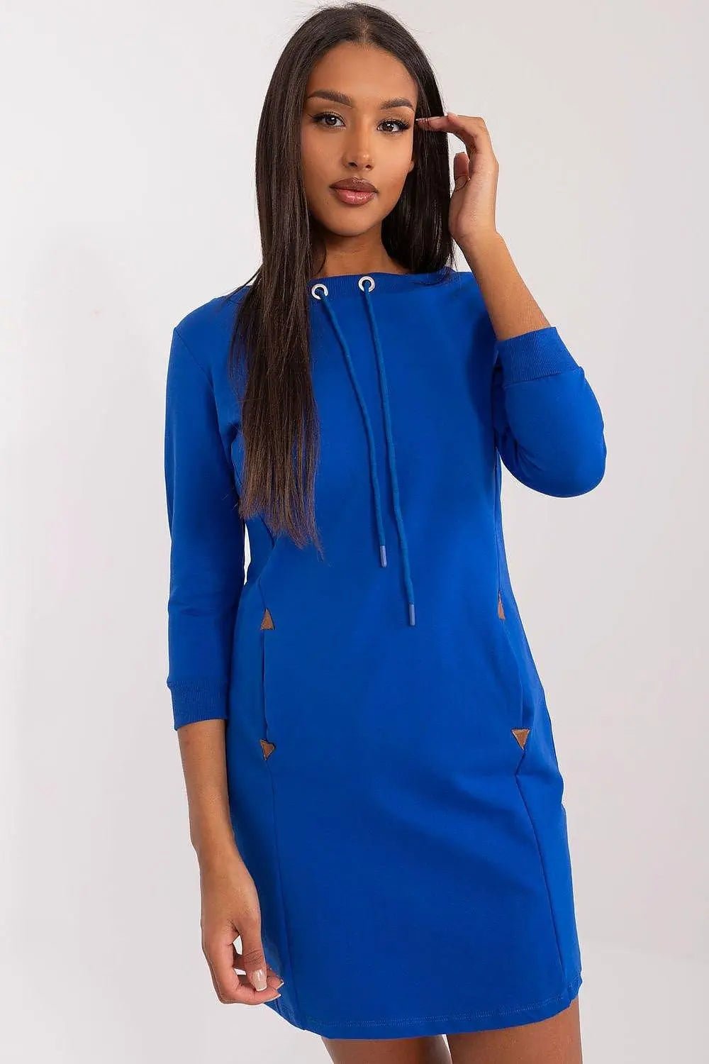 Relevance plain-cut sweatshirt dress - Honesty Sales