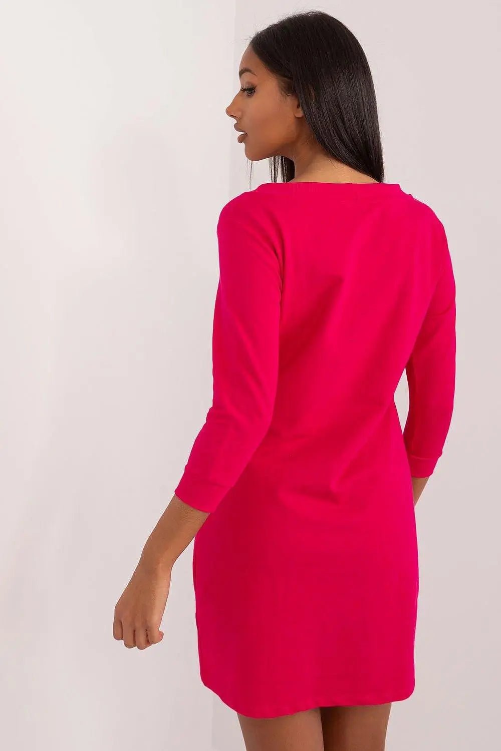 Relevance plain-cut sweatshirt dress - Honesty Sales
