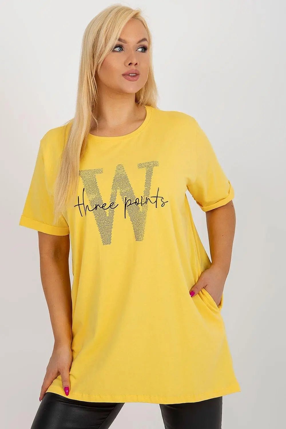 Relevance short sleeves and round neckline blouse - Honesty Sales
