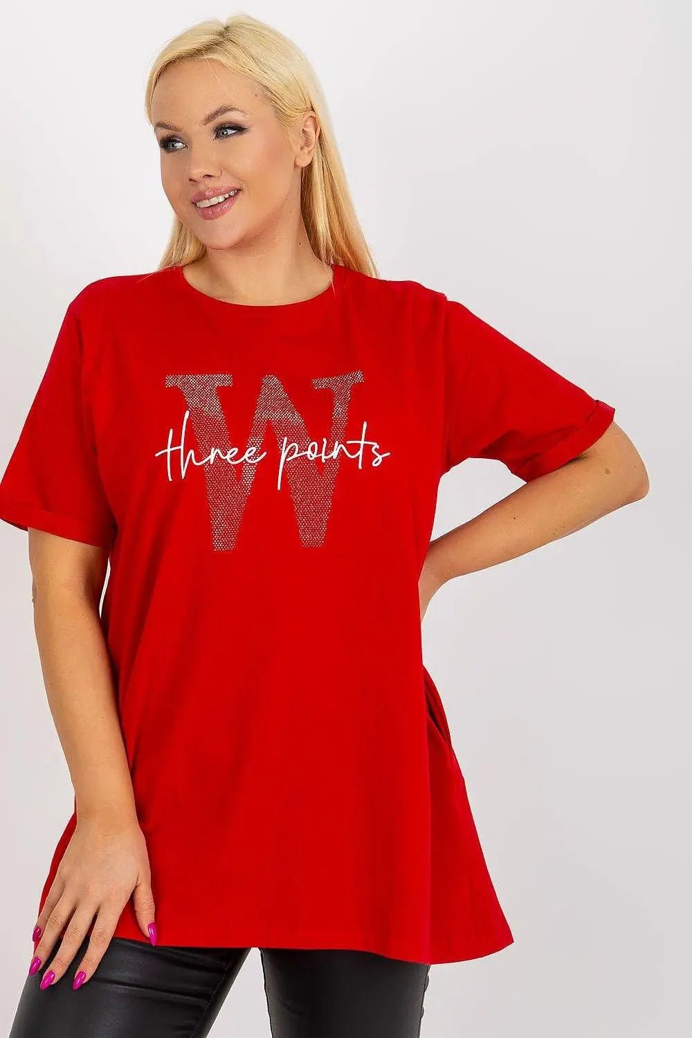 Relevance short sleeves and round neckline blouse - Honesty Sales