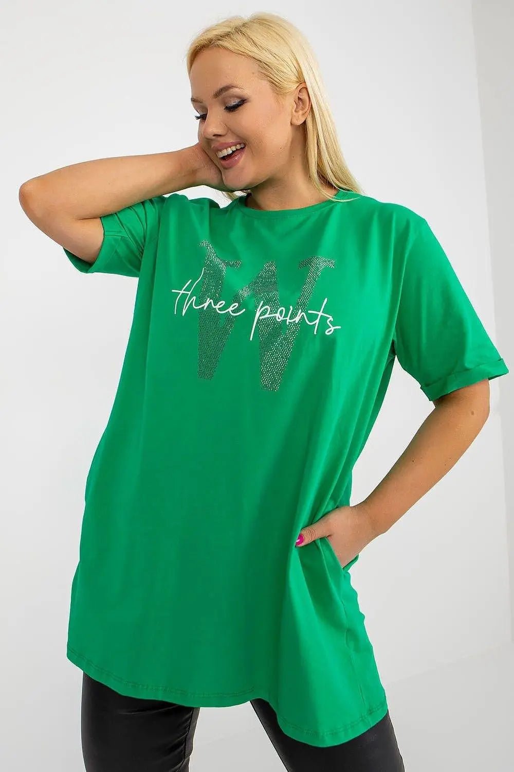 Relevance short sleeves and round neckline blouse - Honesty Sales